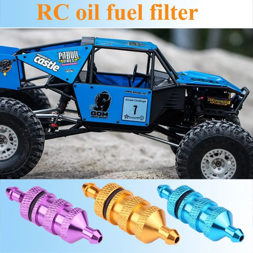 

2PCS HSP RC Oil Fuel Filter Alloy Aluminum Oil Nitro Fuel Filter 1/8 1/10 Scale RC Model Car Upgrade Parts