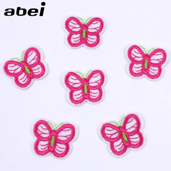 

10pcs/lot Cartoon Small Butterfly Stickers for Girls Sweater Jeans Iron On Embroidery Patch Sew On Appliques Diy Jeans Badge