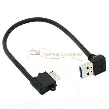 

1pcs/Down Angled 90 Degree USB 3.0 to Micro 10Pin Left Angled Cable 20cm for Cell phone & Hard Disk SSD