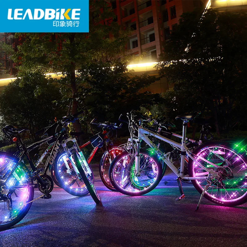 Leadbike Аксессуары для велосипеда водонепроницаемый 20 Led AA батарея красочное защитное колесо светильник велосипед спиц светильник лампа для ночной езды