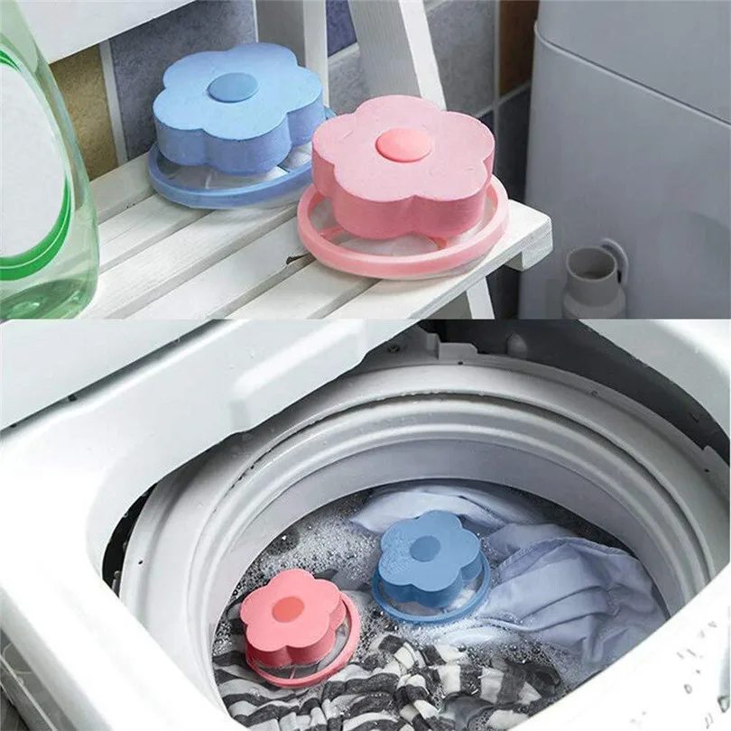 6Pcs Reusable Laundry Wash Balls Washing Machine Lint Filter Bag Laundry Mesh Hair Catcher Floating Ball Pouch (3)