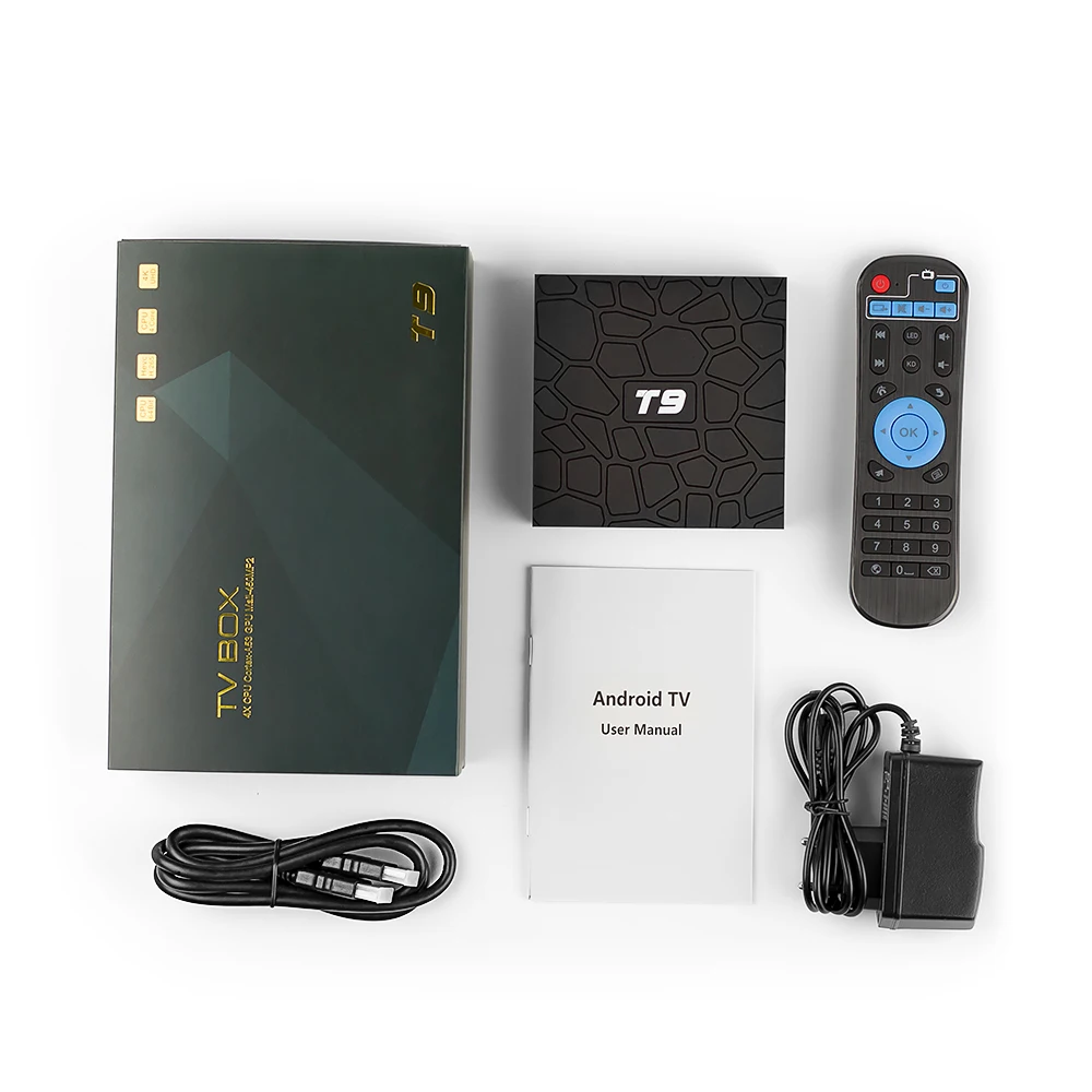 IP tv Испания Италия Бельгия арабский Франция IP tv 4K H.265 T9 Android 8,1 4+ 64G BT двухдиапазонный Wi-Fi передатчик для интернет-телевидения 1 год код QHD ТВ подписка