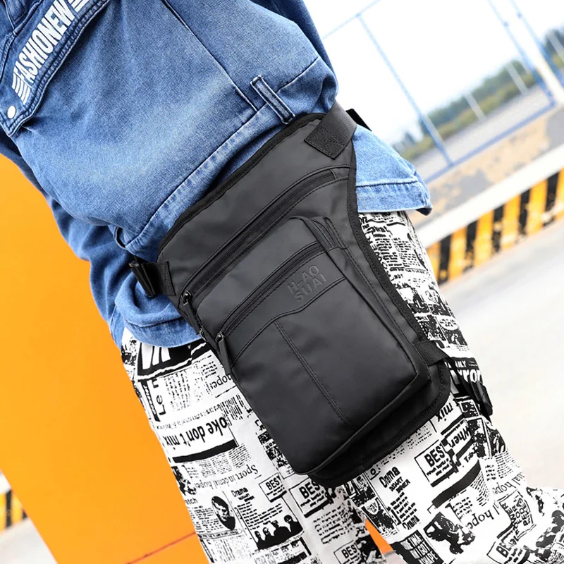 Motorcycle Drop Leg Bag Men Hip Bags Belt Fanny Pack Riding Travel Shoulder Crossbody Bags Nylon Waist Thigh Bag Male Pocket Hot afbeelding