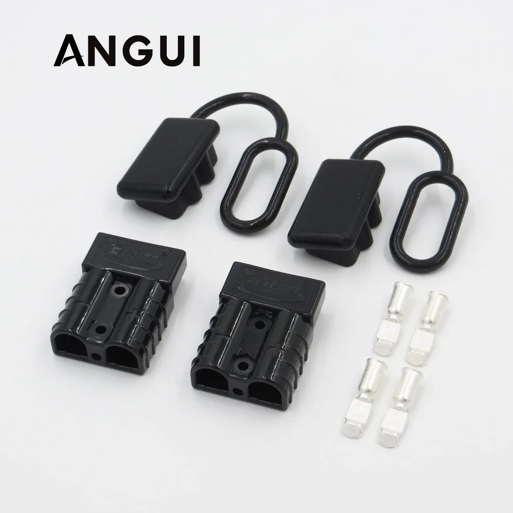

2set SH50 plug connector + 2pcs soft Dust Cap Cover end Battery Quick Connect 50amp dual pole battery Disconnect Wire