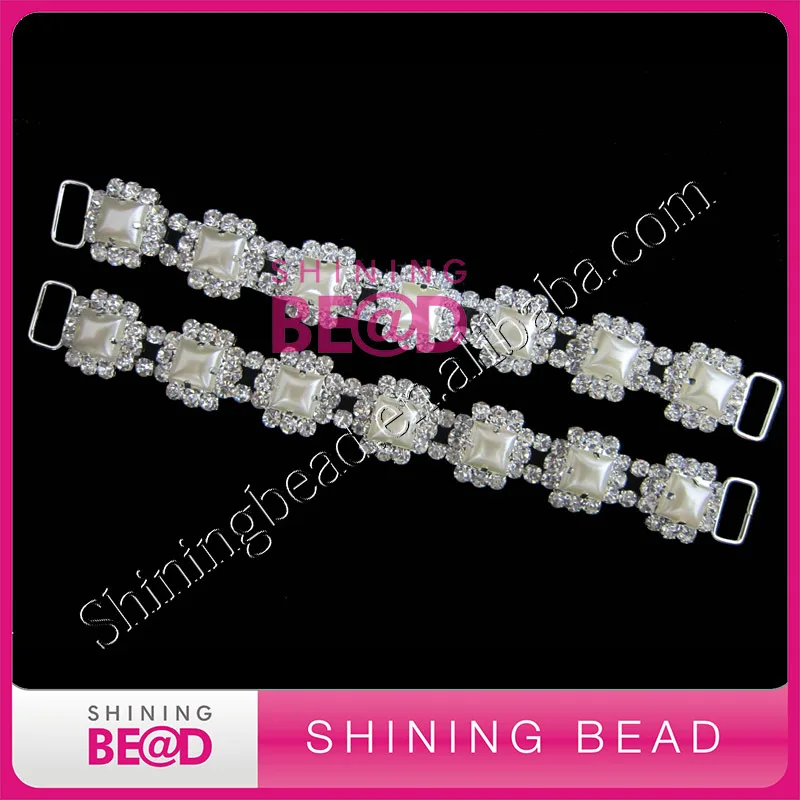 sparkling rhinestone with pearl bikini connector for sale free shipping new design wih | Дом и сад