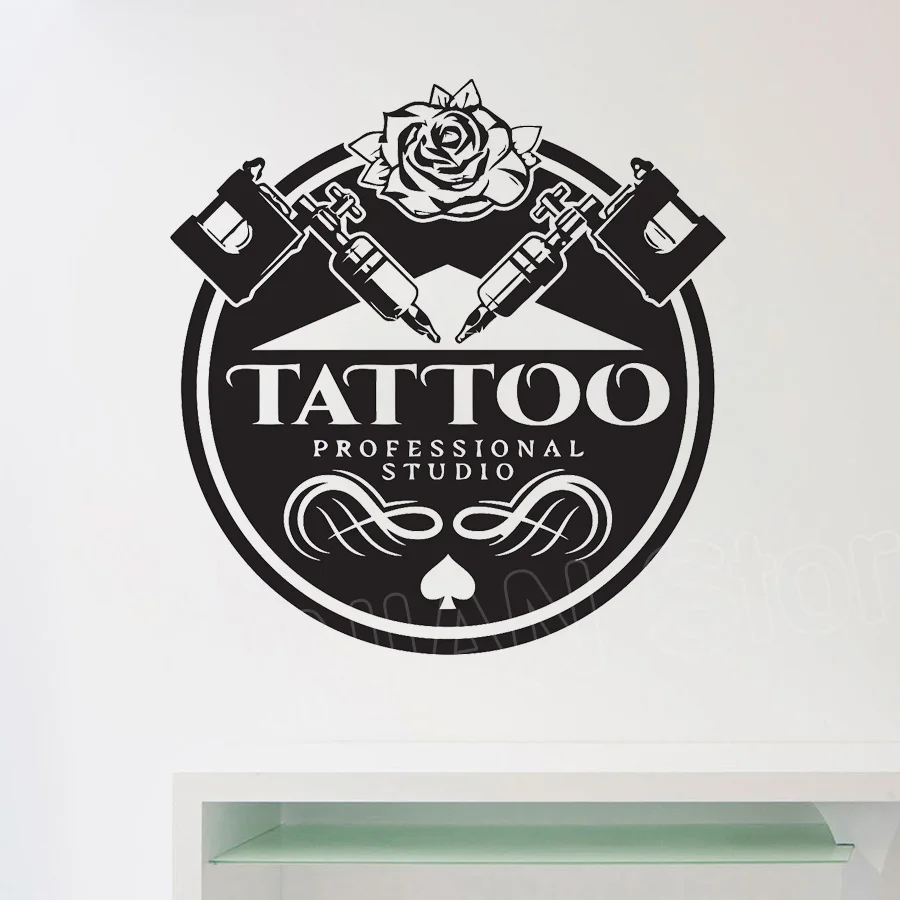 Wall Decal Art Tattoo Studio Vinyl Sticker Salon Window Stickers Wall Decor Modern vinilos paredes Self Adhesive Film D471