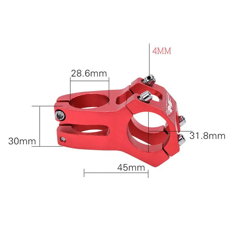 Регулируемая 31,8 мм велосипедная вынос руля для велосипеда MTB Велоспорт алюминиевый короткий руль руля стояк фиксированный велосипедный стержень руля 40