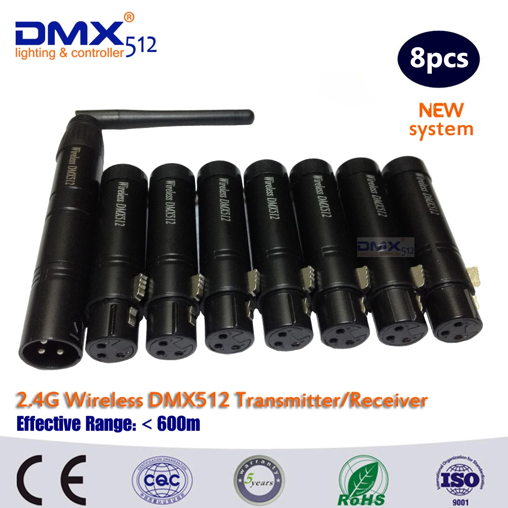 7 шт. Беспроводной DMX512 трансляции DFI DMX512 Беспроводной приемник и передатчик беспроводной, DMX 512 комплект для сценового освещения