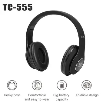 

TC-555 Stereo Wireless Bluetooth Headphone Over-Ear Bass Foldable Headset