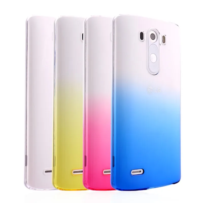 

Ultra Thin Clear Transparent Soft TPU Phone Cases For LG G2 G3 G4 G5 V10 V20 LG G6 Gel Silicone Gradient Color Back Cover Capa