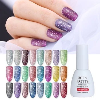 

BORN PRETTY Platinum sparkly Nail Gel 10ml Bling Soak Off UV Gel Polish Glitter Super Shinning Nail Art Gel Polish