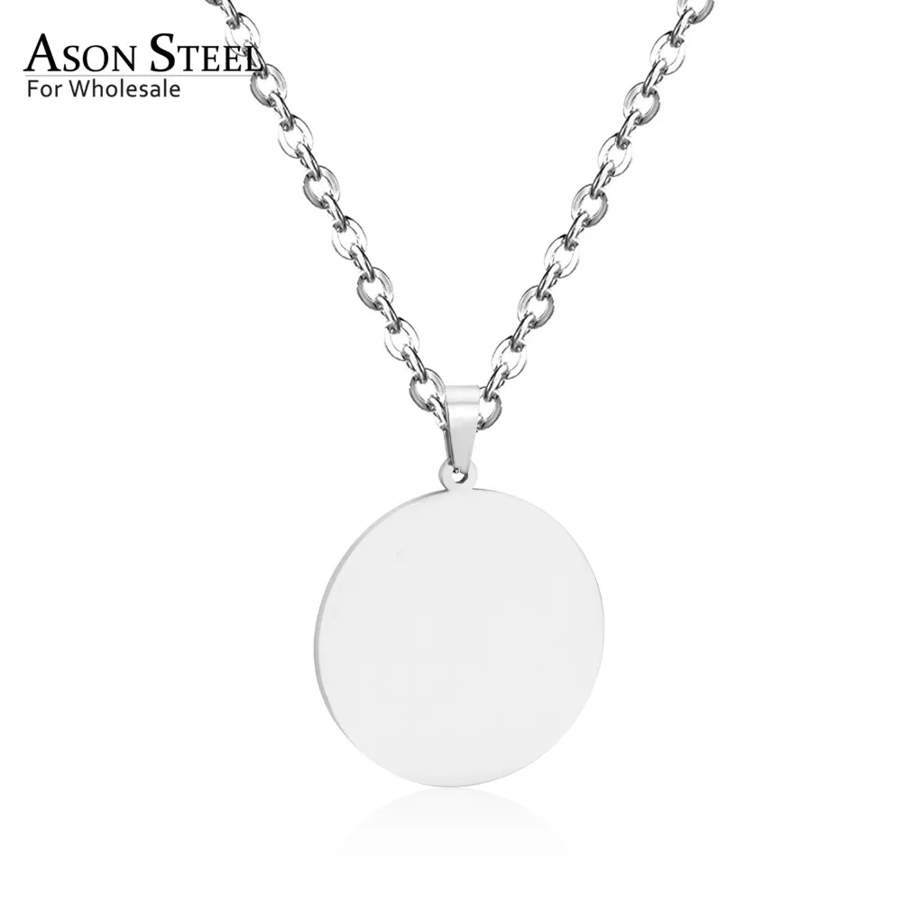 ASONSTEEL 5Pcs/Lot Silver Stainless Steel Pendant Necklace Punk Style