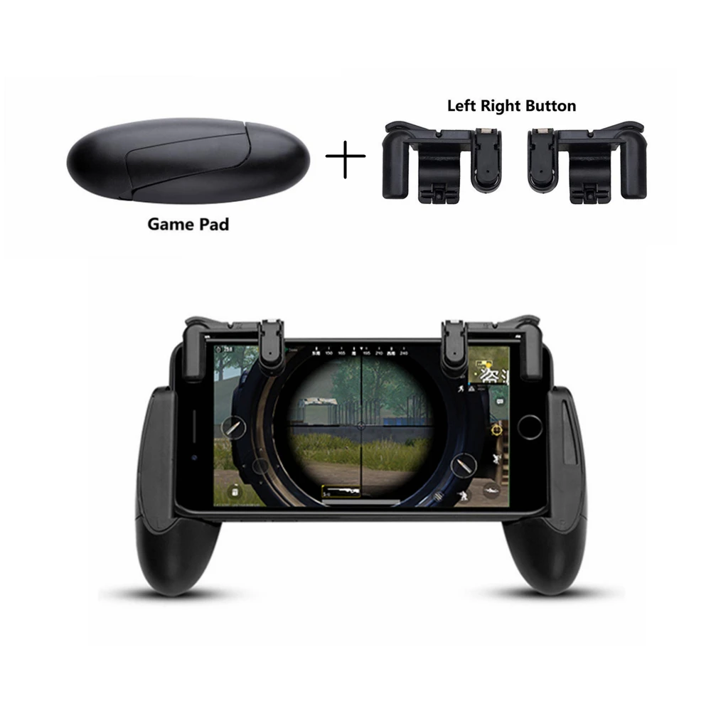 

4 in 1 PUBG Moible Controller Gamepad Free Fire L1 R1 Triggers PUGB Mobile Game Pad Grip L1R1 Joystick for iPhone Android Phone