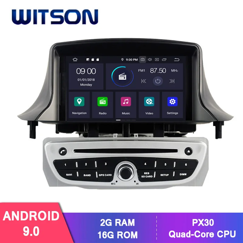 WITSON Android 9,0 Восьмиядерный(Восьмиядерный) 4G ram 64G rom автомобильный dvd-плеер gps для RENAULT Megane III 2009-2011 автомобильный аудио gps радио - Цвет: RD5515S Android 9.0