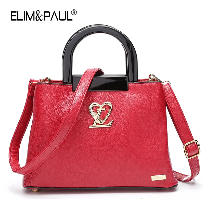 ELIM&PAUL Luxury Handbags Women Famous Brands Leather Bags Designer