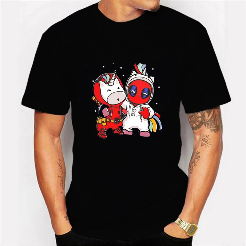 

Deadpool Dabbing Unicorn T Shirt Men's Funny Clothing Harajuku Streetwear Short Sleeve T Shirts Fashion Tops Tees Men Tshirts