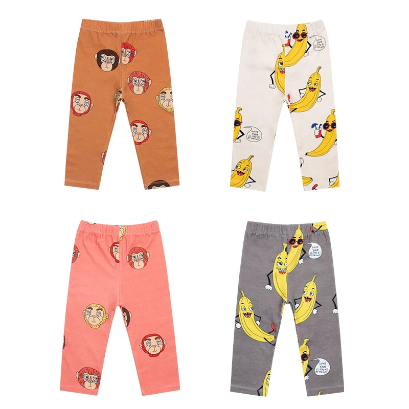 

TinyPeople 2019 infant ins Cartoon print cotton Spring summer Baby boys Pants Baby Girls leggings toddler newborn cute trousers