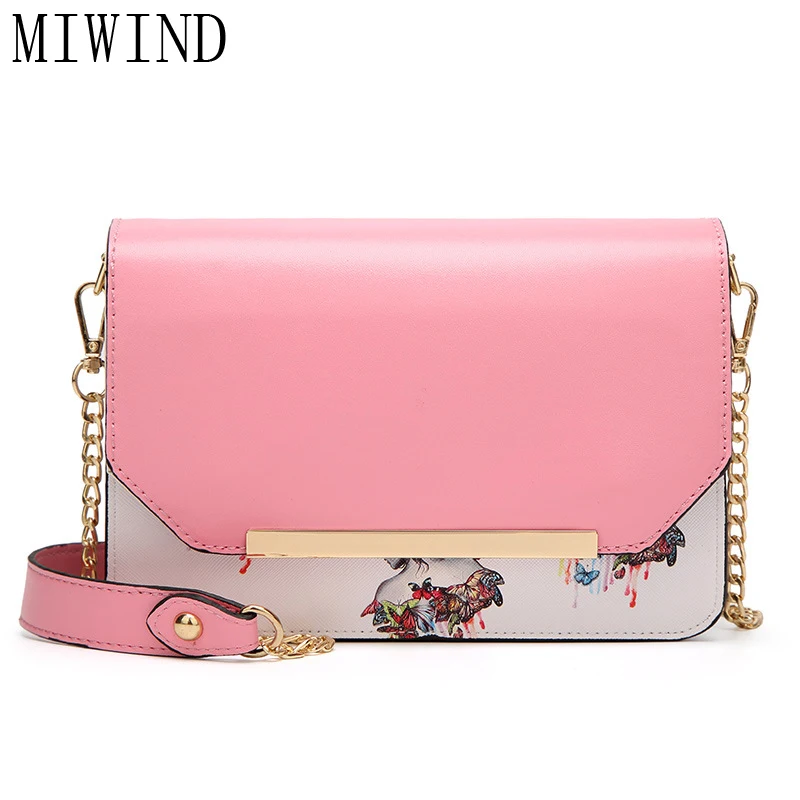 

MIWIND Mini Flap Casual Floral Shoulder Bags Women High Quality Shoulder Bag Fashion Crossbody Bag woman Messenger bag TYS989