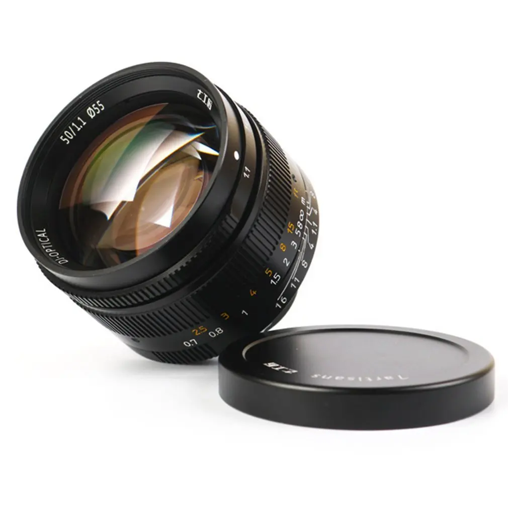 

Portable 50mm F/1.1 E-Mount Prime Lens Manual Focus Lens Durable Camera Accessories For Lycra M Series Camera black