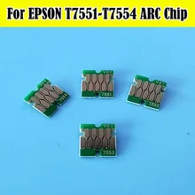 1 компл. 755 T755 T7551-T7554 ARC автоматического сброса картридж чип для Epson WF8010 WF8090 WF8510 WF8590 принтеров