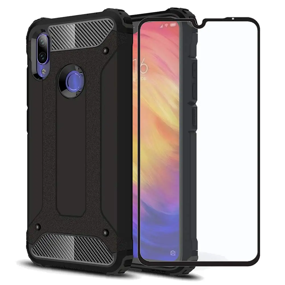 

Case For Xiaomi Redmi Note 7 Pro Note 7S Cover Armor Hybrid Hard Plastic Silicon Shockproof Case For Xiaomi Redmi 7 Pro Y3 Case