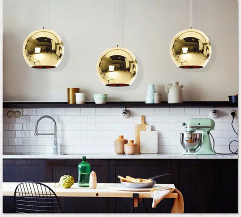 Mirror Glass Ball Pendant Lamp-9