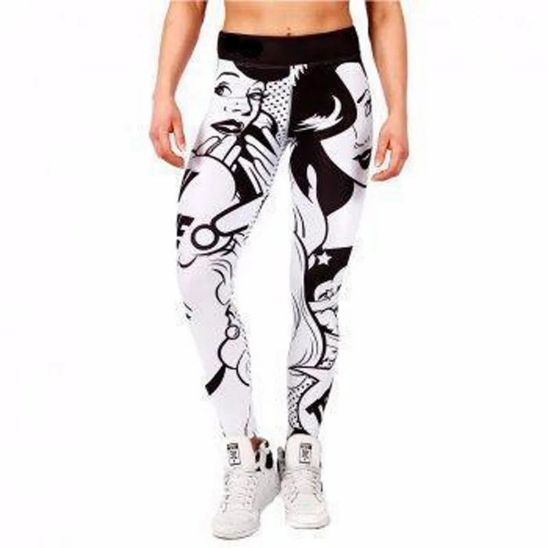Vertvie штаны для йоги женские спортивные Леггинсы с высокой талией для фитнеса и бега женские эластичные спортивные штаны дышащие Леггинсы Новинка - Цвет: Black White2