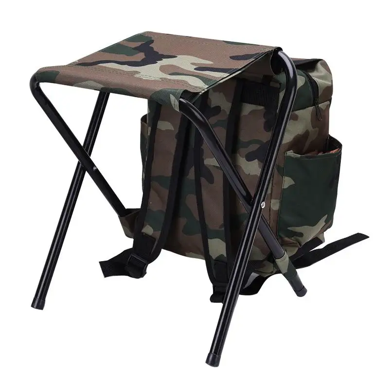Multi Functional Portable Camouflage Style Fishing Chair Can Be Used As A Backpack For Outdoor Travel Essential Items Multi Functional Portable Camouflage Style Fishing Chair Can Be Used As A Backpack For Outdoor Travel Essential Items