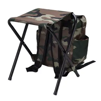 

Multi Functional Portable Camouflage Style Fishing Chair Can Be Used As A Backpack For Outdoor Travel Essential Items