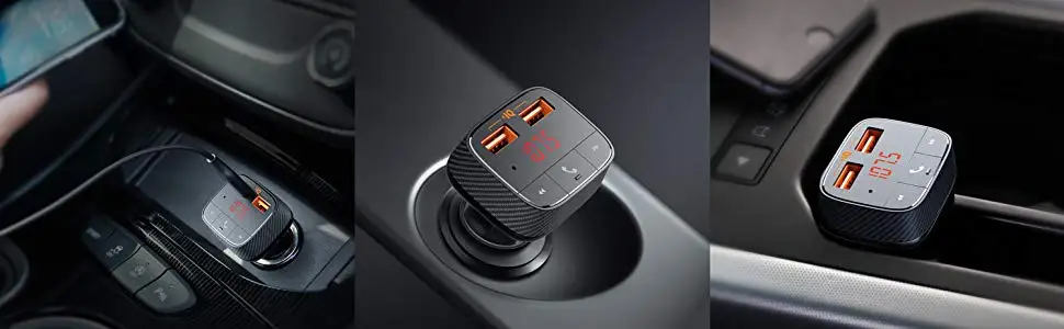 Anker Roav SmartCharge F0 автомобильное зарядное устройство с fm-передатчиком Bluetooth приемник Bluetooth 4,2, 2 usb порта, выход PowerIQ AUX