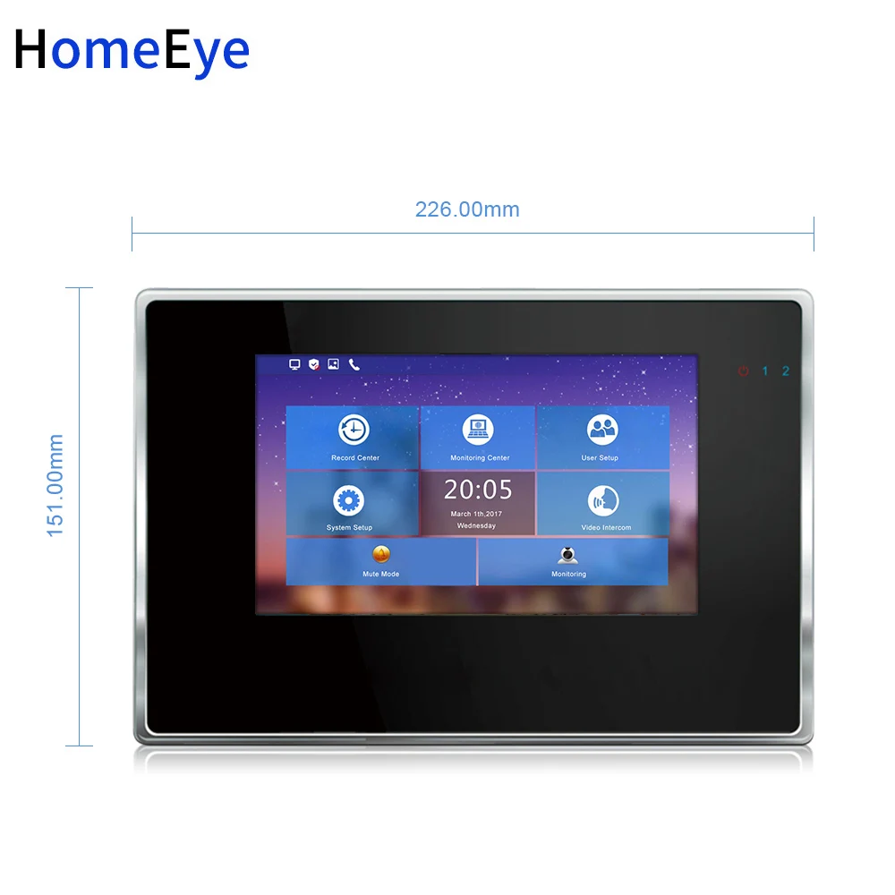 HomeEye 720P WiFi IP видео дверной телефон видеодомофон 1to 2 домашняя система контроля доступа Android IOS приложение удаленный разблокировка сенсорный экран
