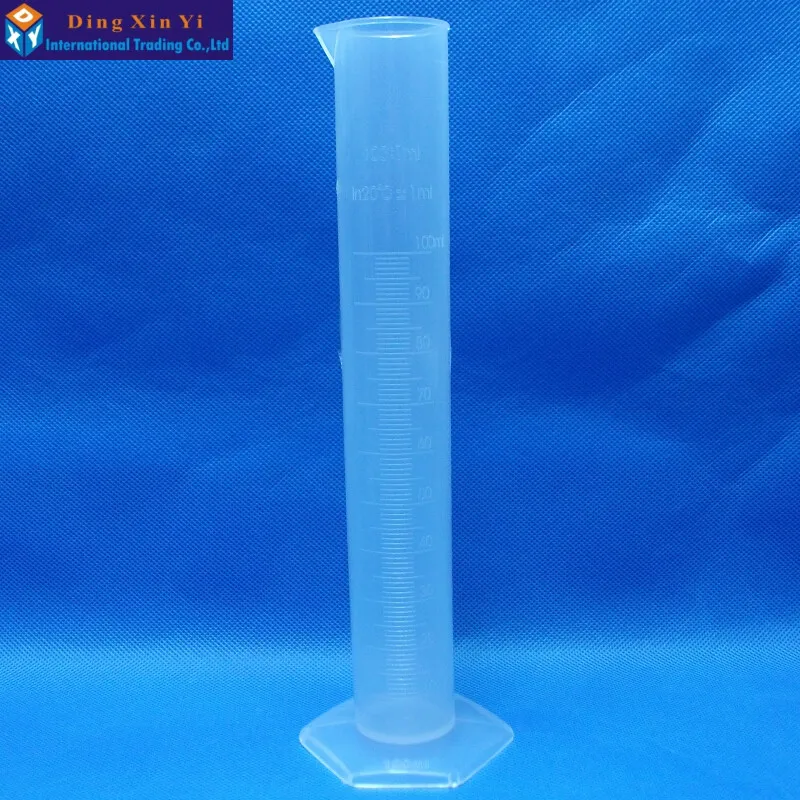 100 мл 10 шт/партия пластиковый мерный цилиндр трубка лабораторный пластиковый цилиндр