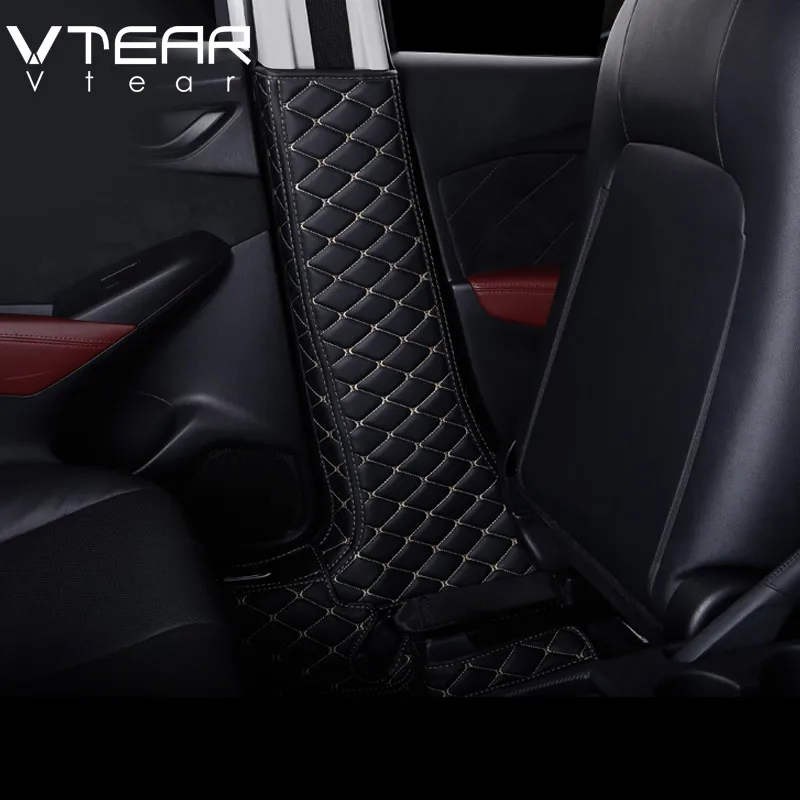 Vtear для Mazda CX3 CX 3 аксессуары автомобиля внутренняя кожа B защита колонны