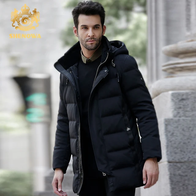 Winter men's down coat Black fashion men's down jacket Luxurious