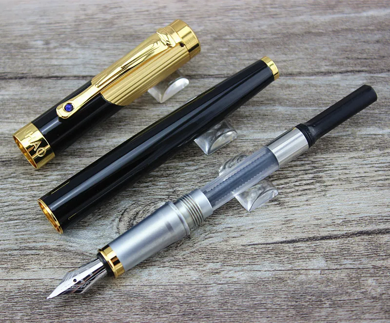 Jinhao9009-Iraurita-Fountain-Pen-Caneta-Dolma-Kalem-Luxury-Pen-Office-Stationery-Gift-Ink-Pen-Platinum-Preppy(5)