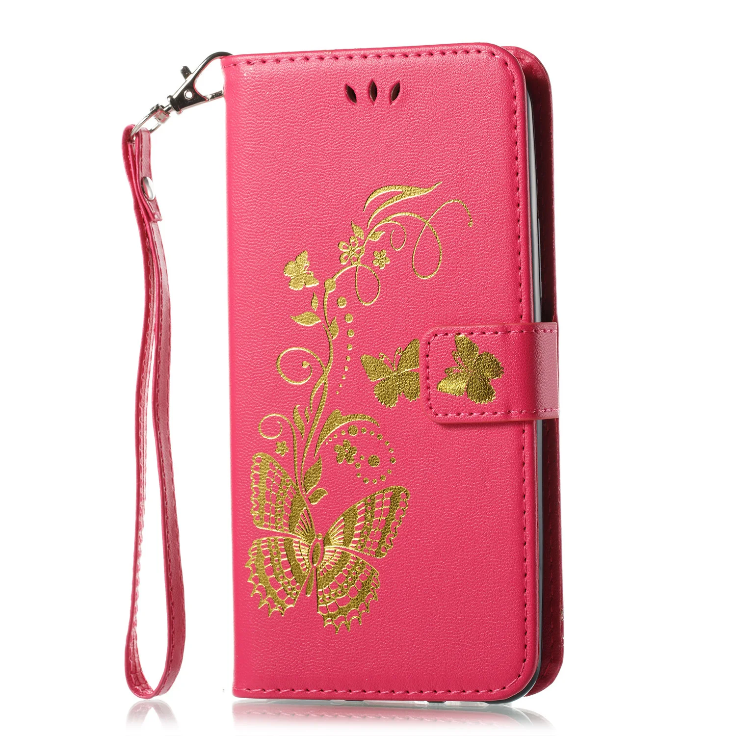 Флип-чехол для huawei Honor 4C Pro TIT L01 U02 кошелек с бабочкой кожаный чехол для Honor C4 Pro TIT-l01 4CPro c4 сумка - Цвет: Rose red