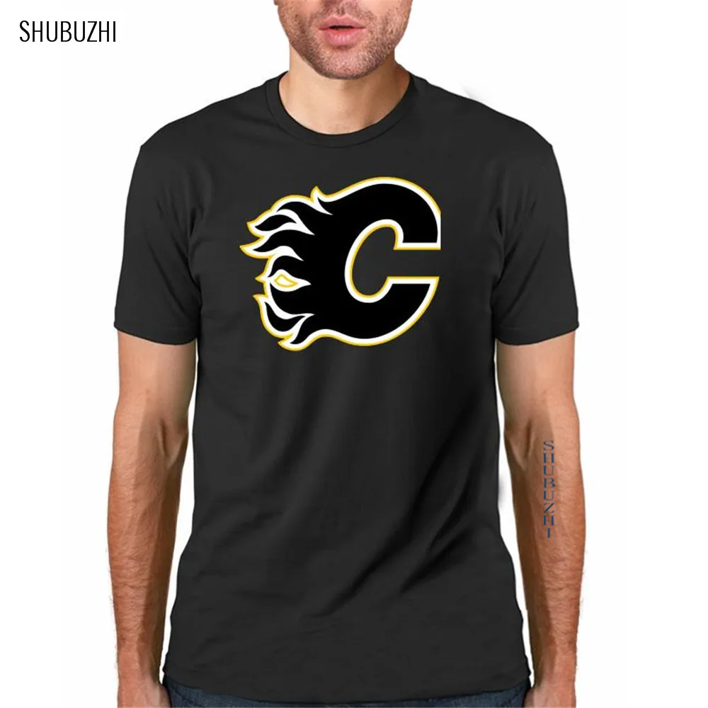 summer cotton o neck men t shirt CALGARY FLAMES t shirt