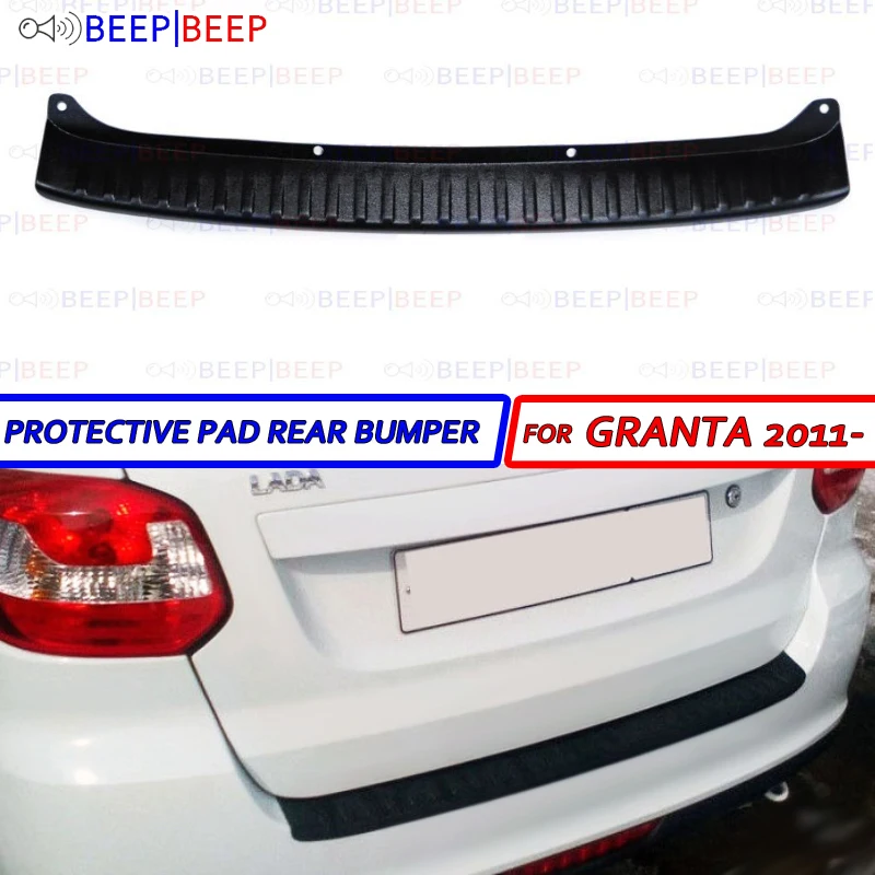 Rear guard bumper for Lada Granta Sedan / Liftback on rear plastic ABS protection trim cover pad scuff sill car styling | Автомобили и