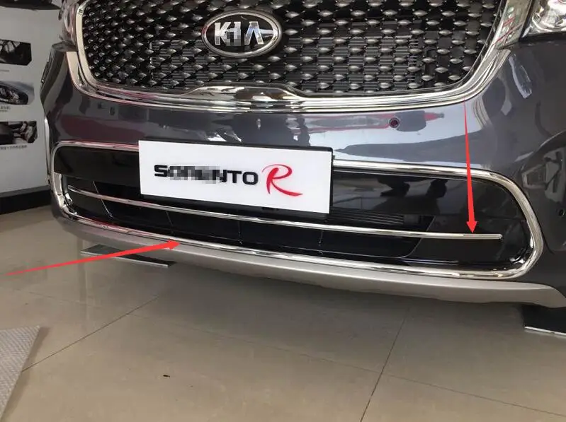 

Car front grille trim auto grille decoration cover for Sorento 2015,ABS chrome,2pc/lot