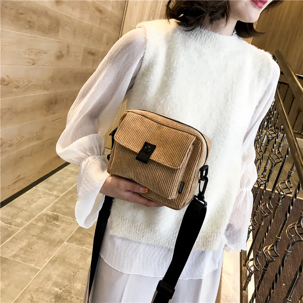 Женская маленькая Вельветовая сумка на плечо, повседневная сумка-мессенджер на молнии, сумки через плечо, женские сумки для телефона, кошелек из ткани#25