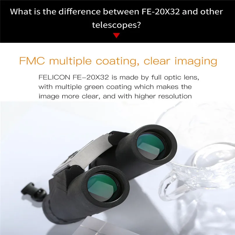 20 X 32 Compact Zoom Binoculars Long Range 1000m Folding HD Powerful Mini Telescope Optics Hunting Sports Camping #2y03 (6)
