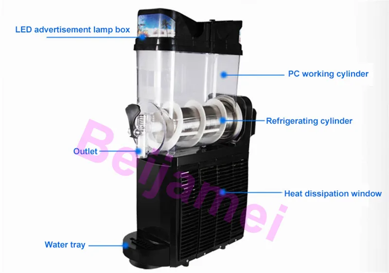 Beijamei новые машины для плавления снега, один бак, холодные напитки с мякотью, коммерческий смузи