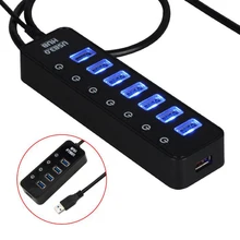 Smart Charger Super Speed USB Hub with USB 3.0 Data Ports + 1 Smart Charging Port with Power Adapter Blue LED Switcher цена Smart Charger Super Speed USB Hub with USB 3.0 Data Ports + 1 Smart Charging Port with Power Adapter Blue LED Switcher цены онлайн