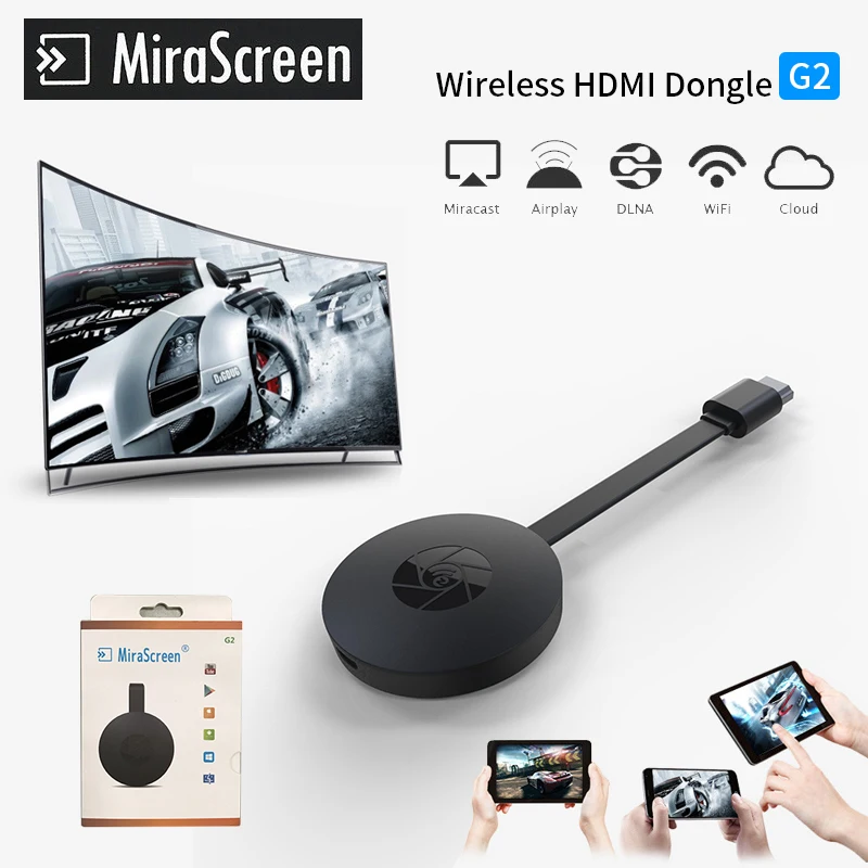 

TV Stick Wireless Dongle MiraScreen G2 TV Stick 2.4G HDMI 1080P HD TV Dongle Plug And Play Receiver Miracast for Android iOS