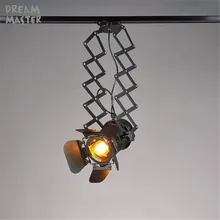 Лофт арт промышленное зигзагообразное дорожное освещение, магазин одежды Бар Ресторан отрегулированные прожекторы, зигзагообразная барная дверь лампа