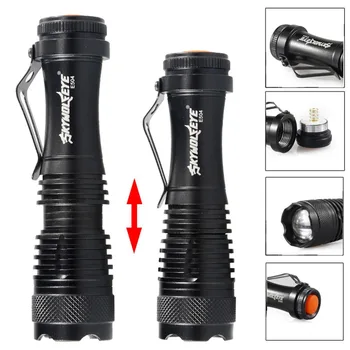 

Skywolfeye 2000LM XP-E Q5 LED Flashlight zoomable Adjustable Waterproof 3 Modes Portable AA/14500 Battery Mini LED Flashlight