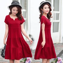 Летние платья женские повседневные с v-образным вырезом и принтом винтажные платья verano женская одежда размера плюс хлопковое женское платье