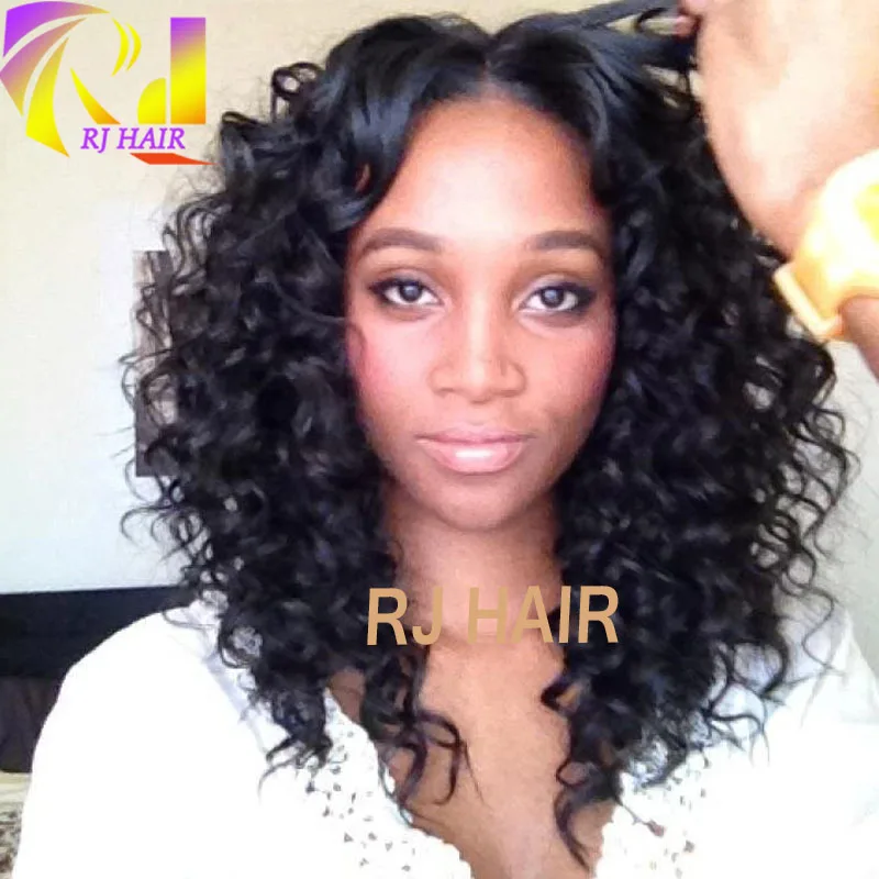 Short Loose Wave Virgin Brazilian Bob U Part Wigs Human Hair Upart
