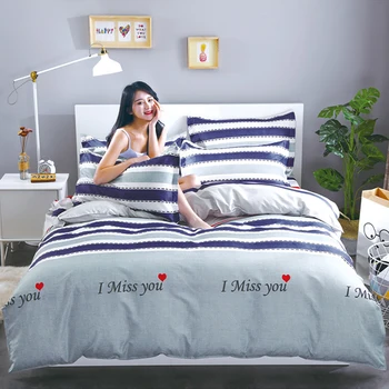 

Winter soft and comfortable queen large Home Textile Bedding Four pieces set two-person down quilt dormitory single bed sheet