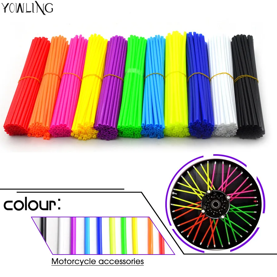 

Motocross Dirt Bike Enduro Wheel RIM SPOKE Shrouds SKINS COVERS spoke coats for kawasaki 500 KX 450 KLX250 KLX450R KLR650 SUZUKI